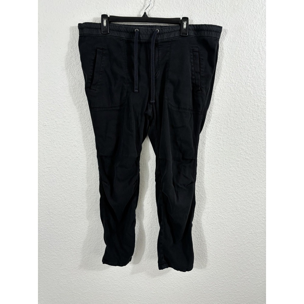 James Perse Pants Womens 4 Black‎ Jogger Drawstring Elastic Waist Cotton Blend